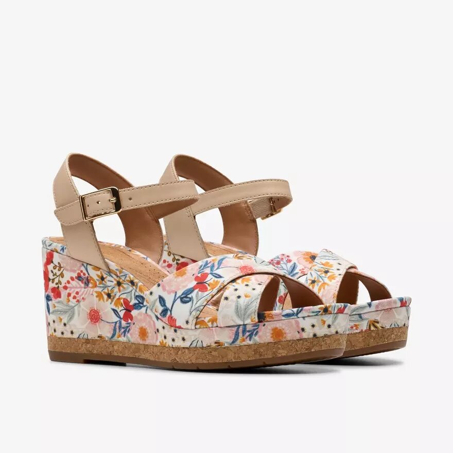 Zeppe bianche da donna Chicly Floral Zeppe bianche da donna Chicly Floral