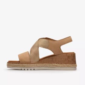Zeppe combinate Kidiki Sun beige da donna