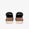 Zeppe con zeppa Diaz Cross in pelle nera da donna