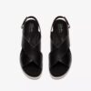 Zeppe con zeppa Diaz Cross in pelle nera da donna