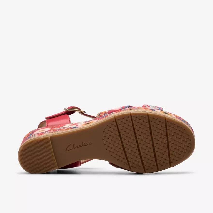 Zeppe da donna Chicly Floral con stampa rossa Zeppe da donna Chicly Floral con stampa rossa