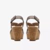 Zeppe da donna modello Rose in color taupe metallizzato