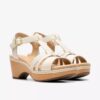 Zeppe da donna Seannah Madi in pelle color crema
