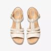 Zeppe da donna Seannah Madi in pelle color crema