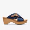 Zeppe da donna Seannah Nora in denim scuro Zeppe da donna Seannah Nora in denim scuro