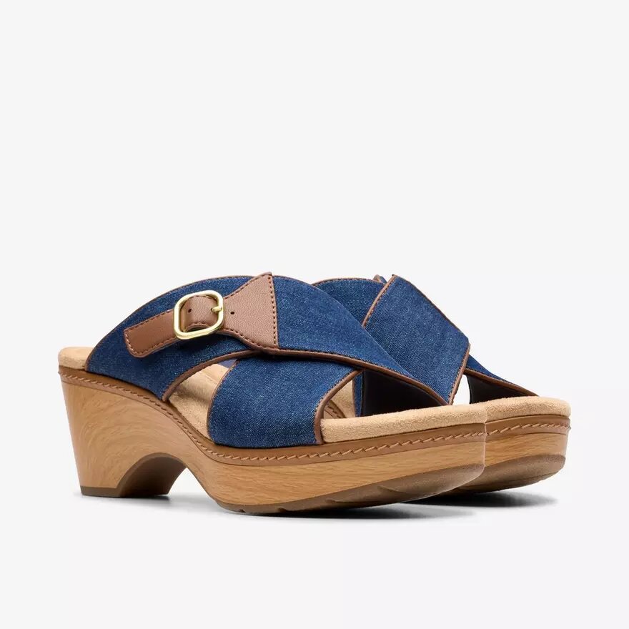 Zeppe da donna Seannah Nora in denim scuro Zeppe da donna Seannah Nora in denim scuro
