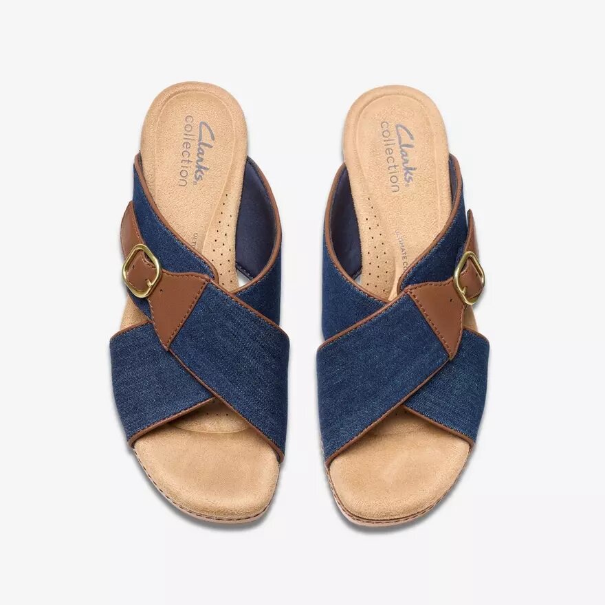 Zeppe da donna Seannah Nora in denim scuro Zeppe da donna Seannah Nora in denim scuro