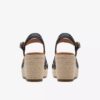 Zeppe Sabina con cinturino in pelle nera da donna