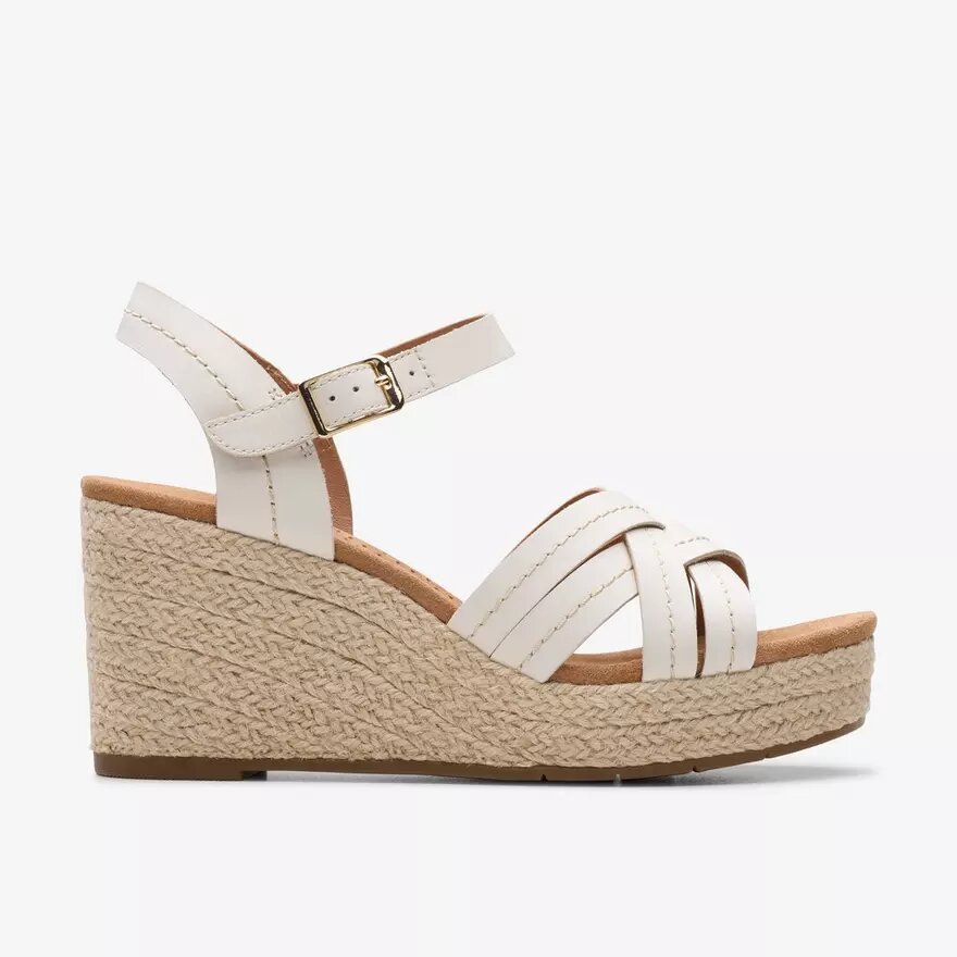 Zeppe Sabina Strap in pelle color crema da donna Zeppe Sabina Strap in pelle color crema da donna