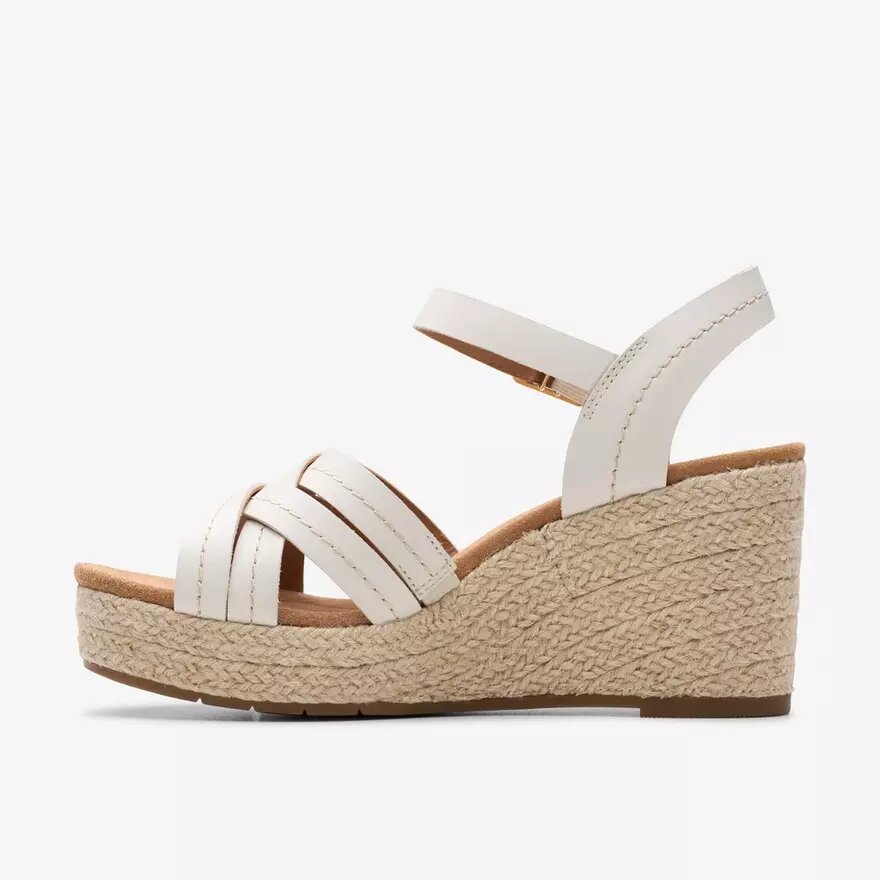 Zeppe Sabina Strap in pelle color crema da donna Zeppe Sabina Strap in pelle color crema da donna