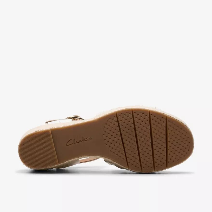 Zeppe Sabina Strap in pelle color crema da donna Zeppe Sabina Strap in pelle color crema da donna