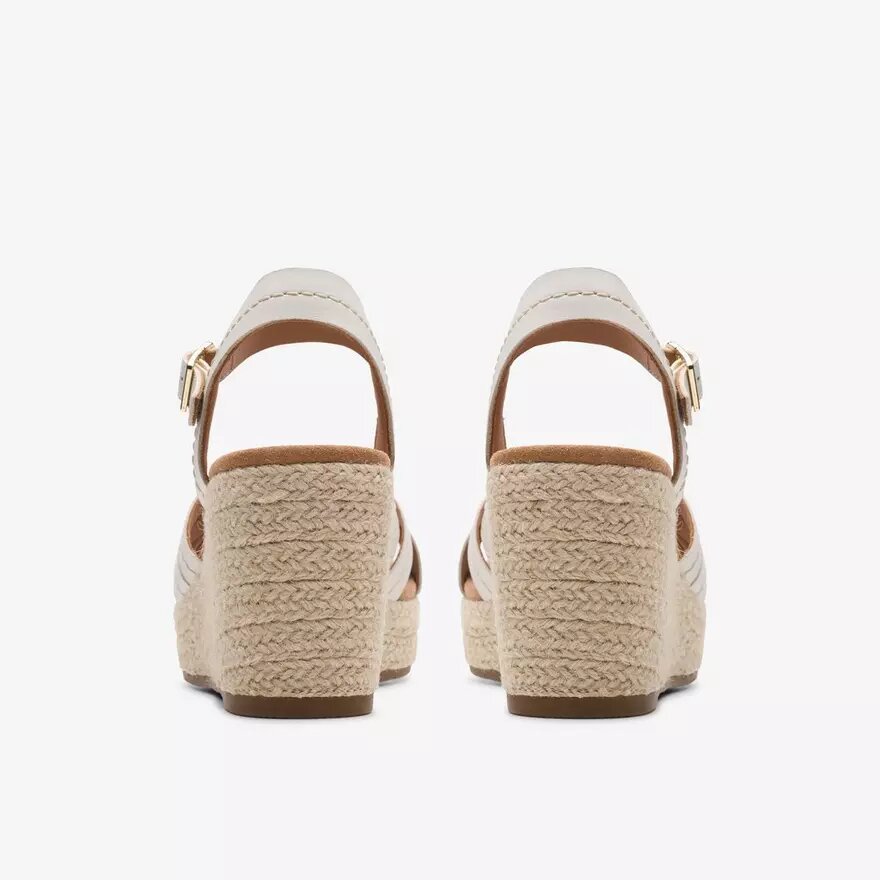 Zeppe Sabina Strap in pelle color crema da donna Zeppe Sabina Strap in pelle color crema da donna