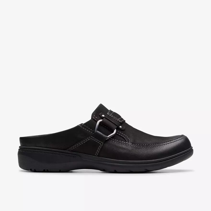 Zoccoli e Mules da donna Carleigh Viola in nabuk nero Zoccoli e Mules da donna Carleigh Viola in nabuk nero