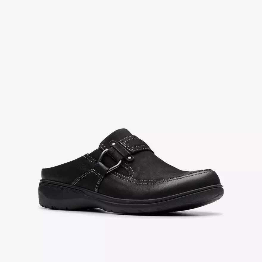 Zoccoli e Mules da donna Carleigh Viola in nabuk nero Zoccoli e Mules da donna Carleigh Viola in nabuk nero