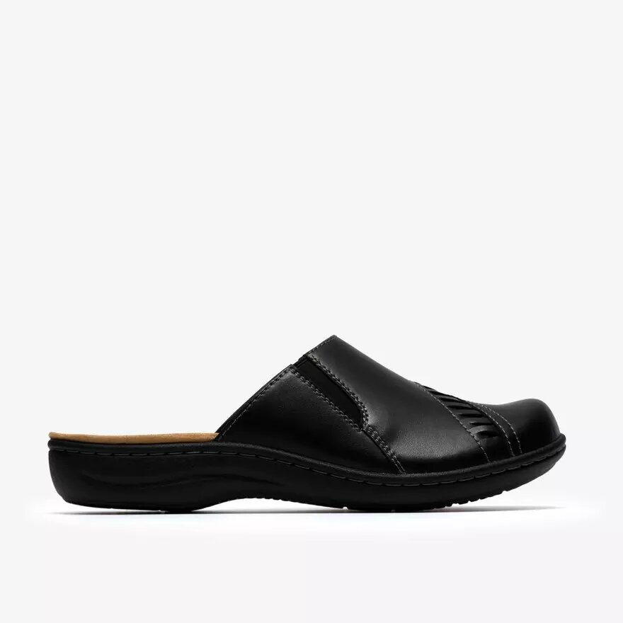 Zoccoli e Mules da donna Laurieann Lux in pelle nera Zoccoli e Mules da donna Laurieann Lux in pelle nera