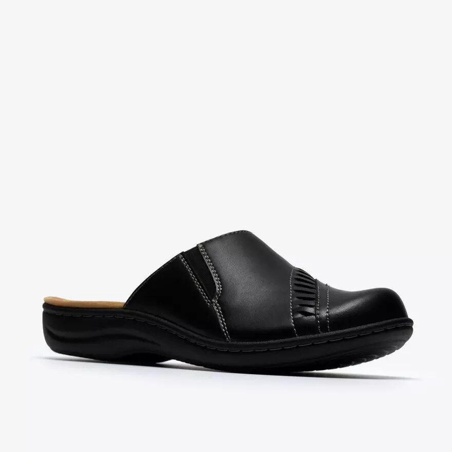 Zoccoli e Mules da donna Laurieann Lux in pelle nera Zoccoli e Mules da donna Laurieann Lux in pelle nera