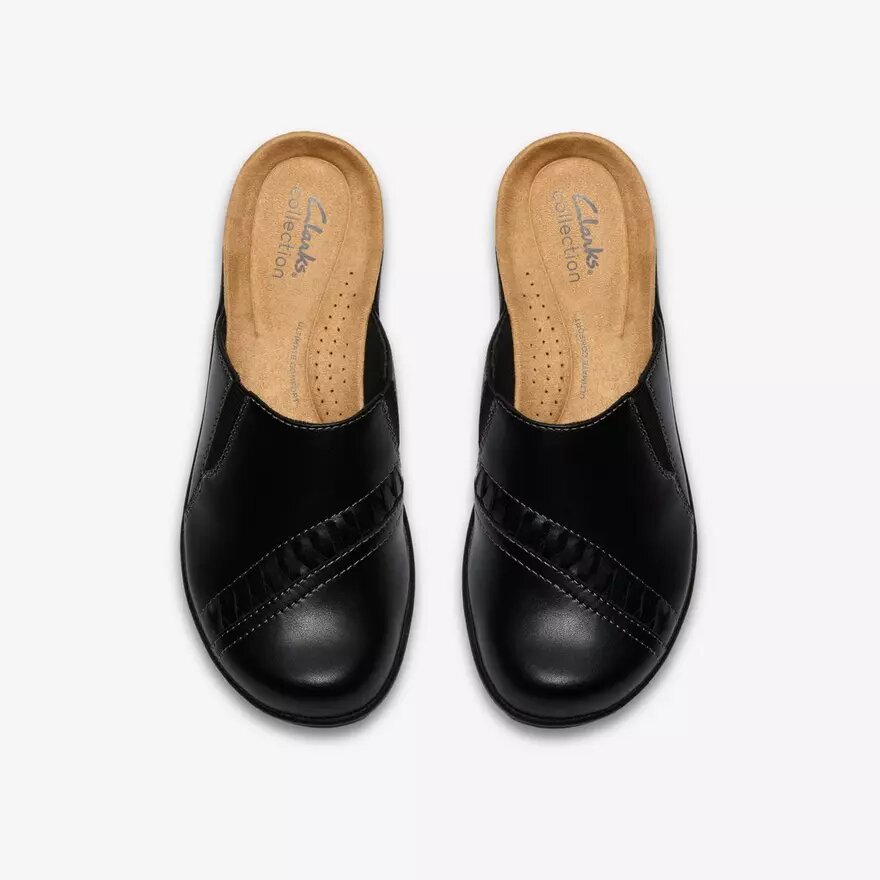 Zoccoli e Mules da donna Laurieann Lux in pelle nera Zoccoli e Mules da donna Laurieann Lux in pelle nera