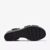 Zolle da donna Sabina Hope in pelle nera con zeppe