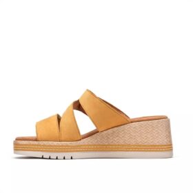 Zolle Kidiki Cove da donna in nabuk giallo con zeppe